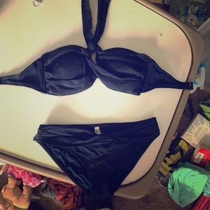 Dark blue swim suit